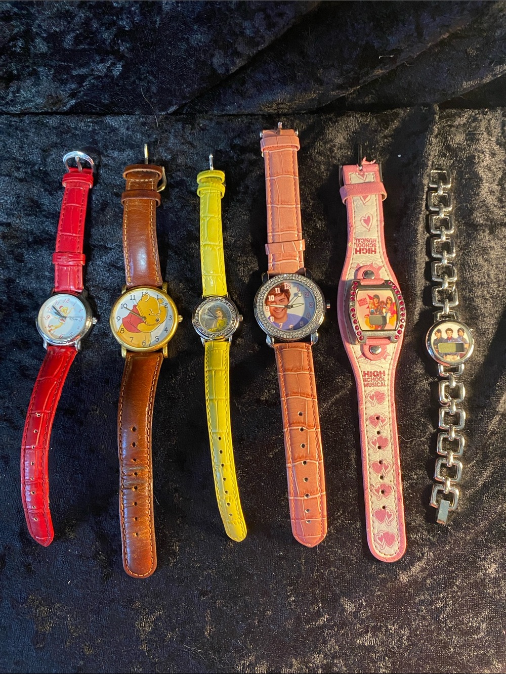 Lot of 6 Colorful Character Wristwatches